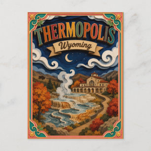 Carte Postale PopCut États Thermopolis Wyoming Art Papier