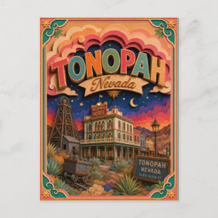 Carte Postale PopCut États Tonopah Nevada Art Papier
