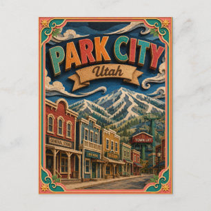 Carte Postale PopCut States Park City Utah Art en Papier