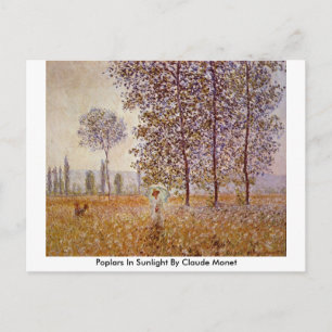 Carte Postale Poplaires Au Soleil Par Claude Monet