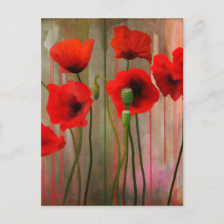 Carte Postale Poppies d'aquarelle