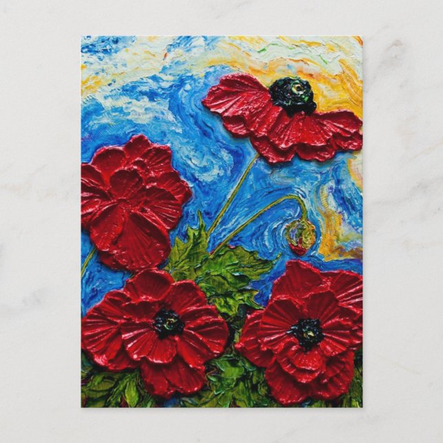 Carte Postale Poppies rouges (Devant)