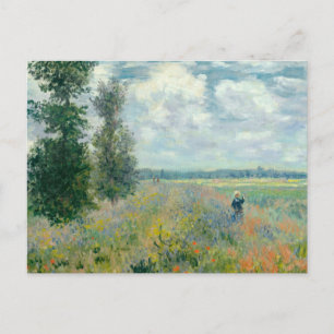 Carte Postale Poppy Fields near Argenteuil by Claude Monet