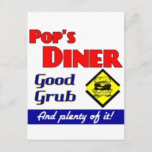 Carte Postale Pops Diner Kitchen Art
