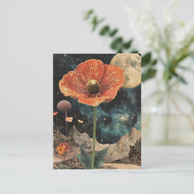 Carte Postale Populaire Orange Sous La Lumière De La Lune (Debout devant)