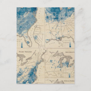 Carte Postale Population États-Unis recensement 2