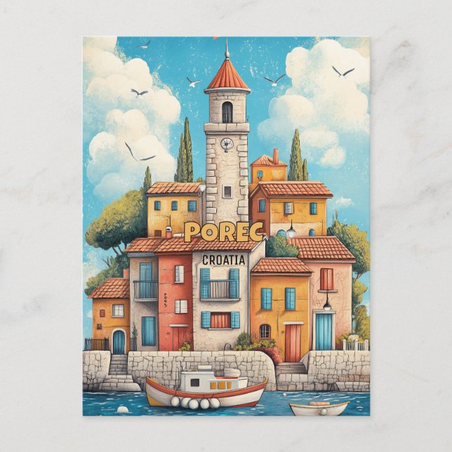 Carte Postale Porec Croatie République Voyage (Devant)