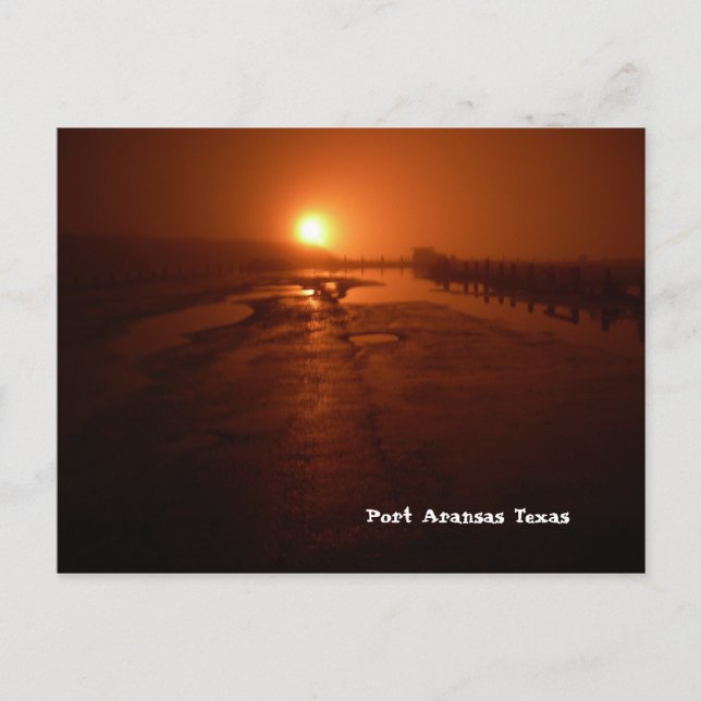 Carte postale Port Aransas (minuit au quai) (Devant)