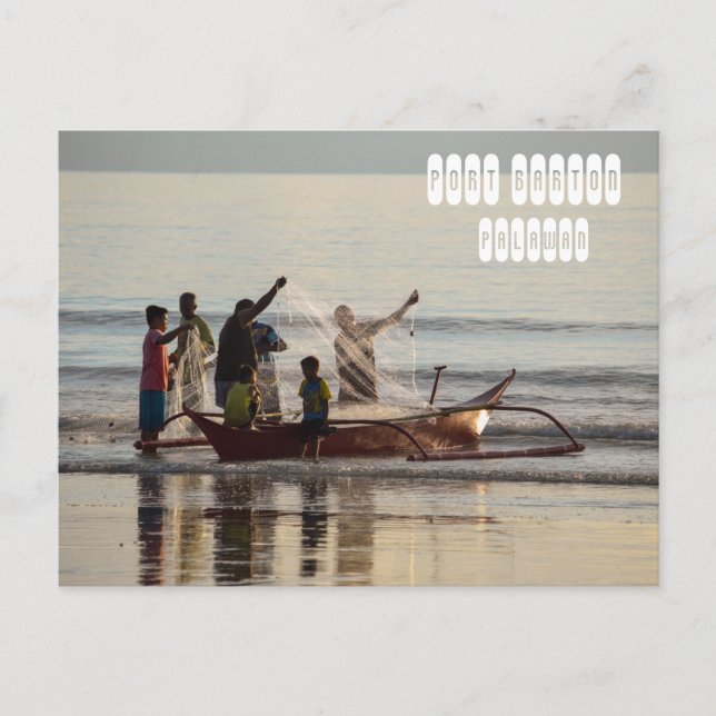 Carte Postale Port Barton à Palawan (Devant)