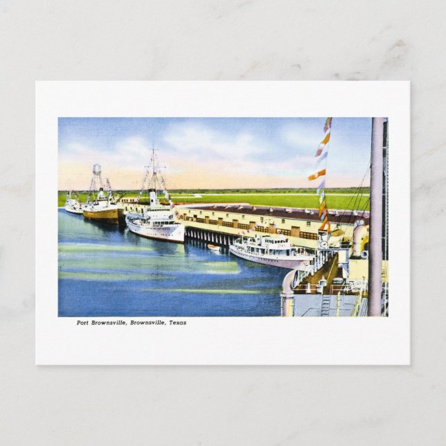 Carte Postale Port Brownsville, Brownsville, Texas (Devant)