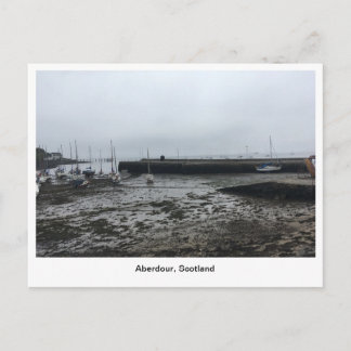Carte Postale Port d'Aberdour - Matin sombre Marée basse