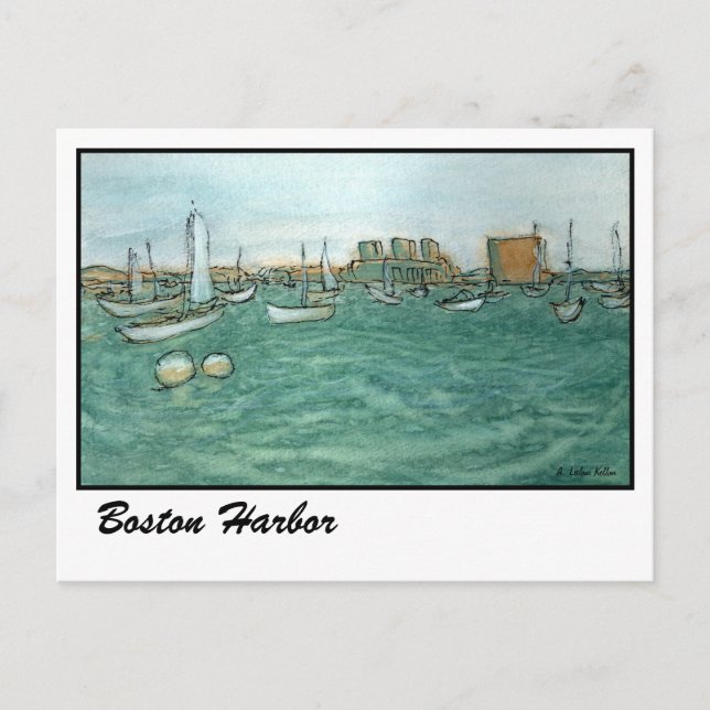 Carte Postale Port de Boston (Devant)