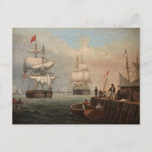 Carte Postale Port de Boston par Fitz Henry Lane