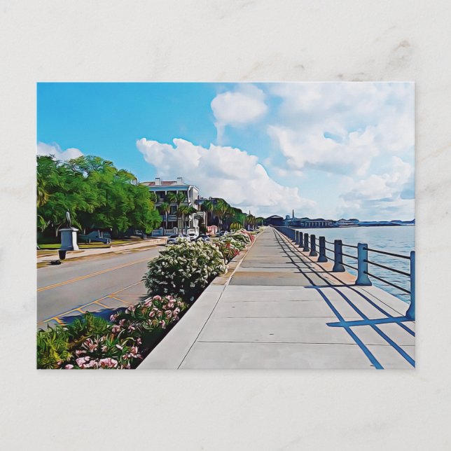 Carte Postale Port de Charleston en Caroline du Sud (Devant)