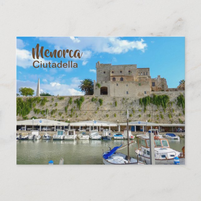 Carte Postale Port de Ciutadella à Minorque (Devant)
