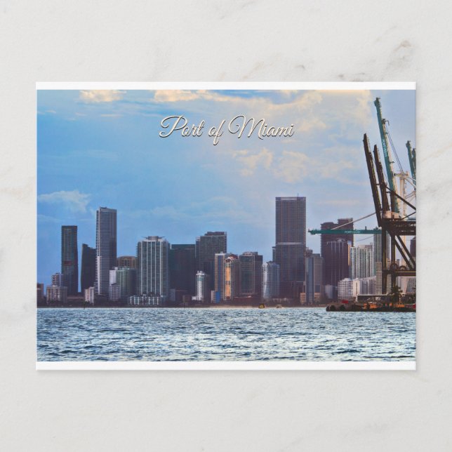 Carte Postale Port de Miami (Devant)