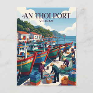 Carte Postale Port de pêche d'An Thới Viêt Nam