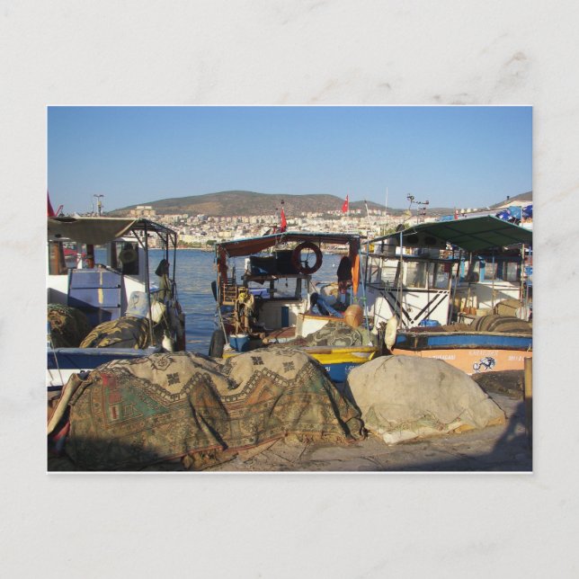 Carte Postale Port de pêche de Kusadasi (Devant)