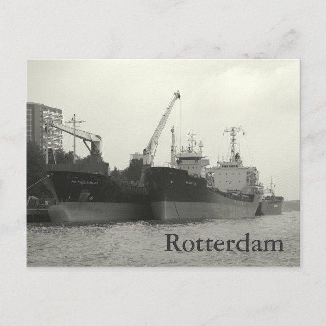 Carte Postale Port de Rotterdam (Devant)