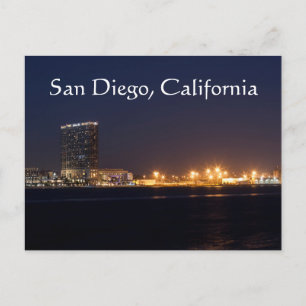 Carte Postale Port de San Diego la nuit