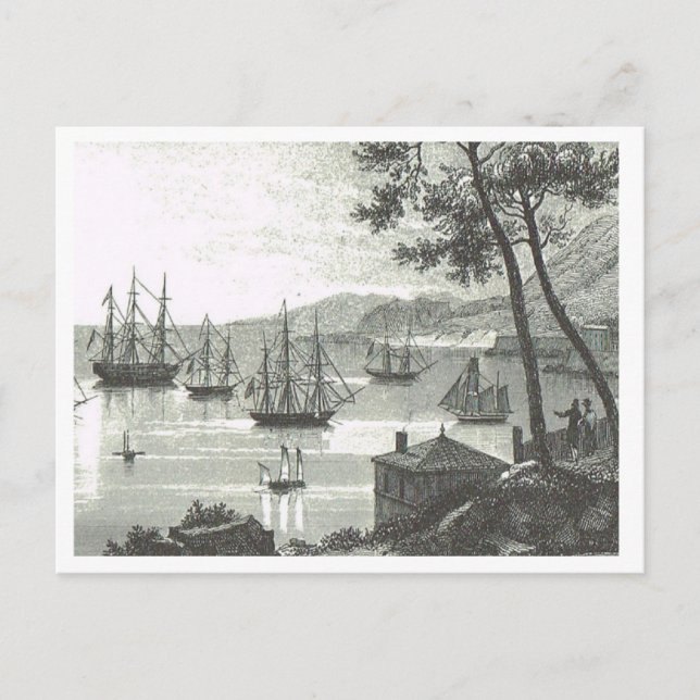 Carte Postale Port de Singapour 1819 (Devant)