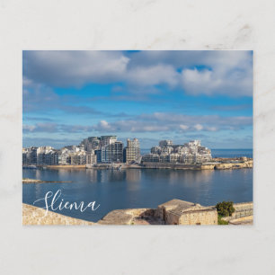 Carte Postale Port de Sliema et gratte-ciel à Malte