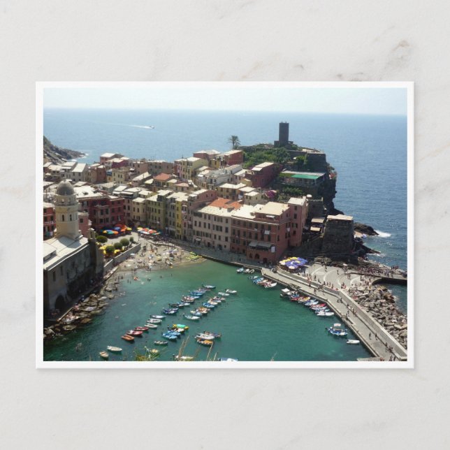 Carte Postale port de vernazza (Devant)