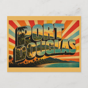 Carte Postale Port Douglas Queensland Art de Voyage Vintage