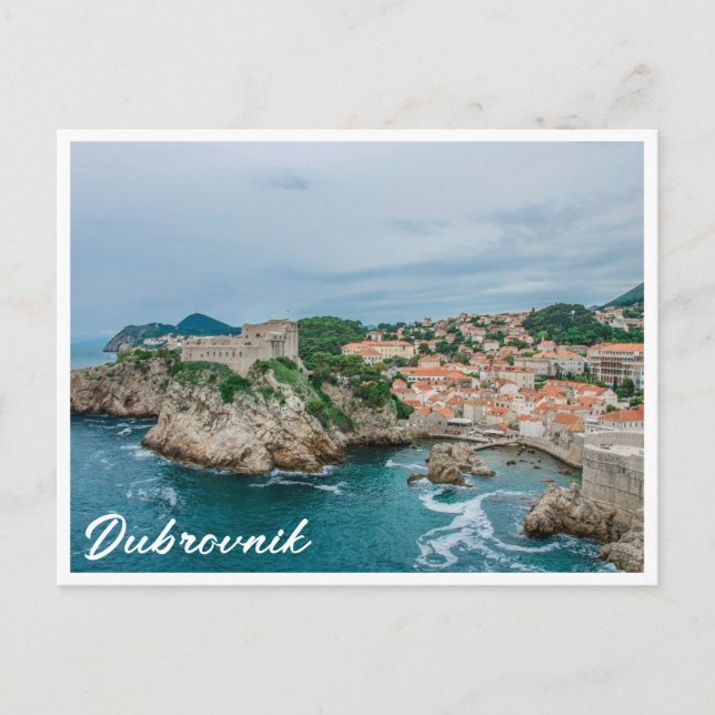 Carte Postale Port et centre-ville de Dubrovnik (Devant)