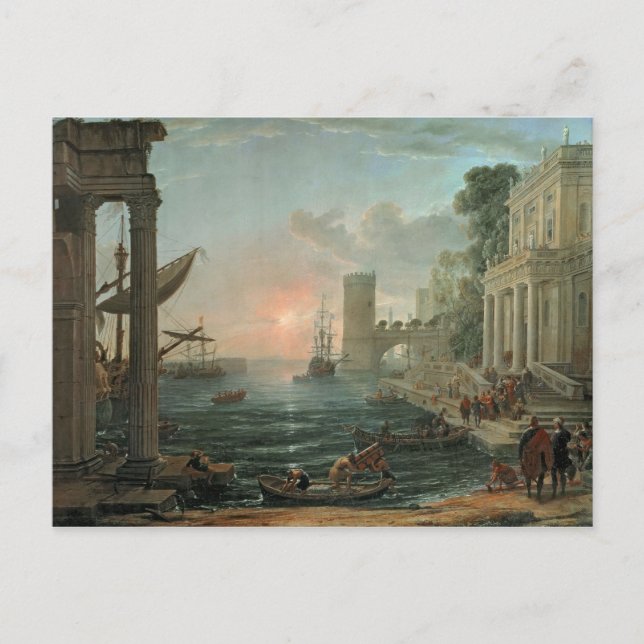 Carte Postale Port maritime avec l'embarquement (Devant)