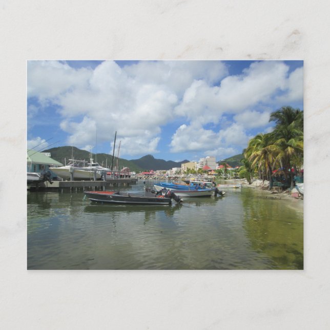 Carte Postale Port Philipsburg St Maarten (Devant)