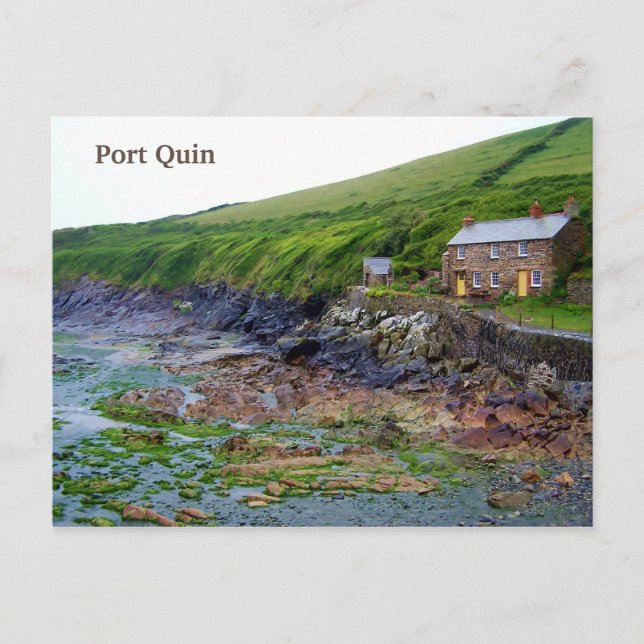 Carte Postale Port Quin Cornwall Angleterre Poldark Emplacement (Devant)
