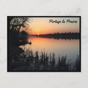 Carte Postale Portage la Prairie - Coucher de soleil sur le lac