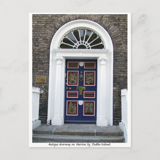 Carte Postale Porte antique, Merrion Carré Dublin (Devant)