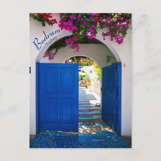 Carte Postale Porte Bleue Bodrum Turquie