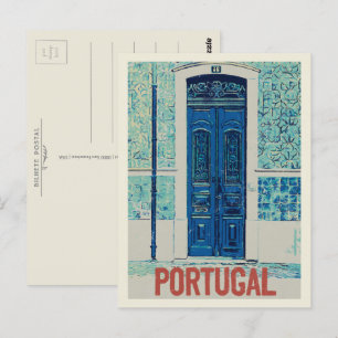Carte Postale Porte, carreaux traditionnels au Portugal illustra
