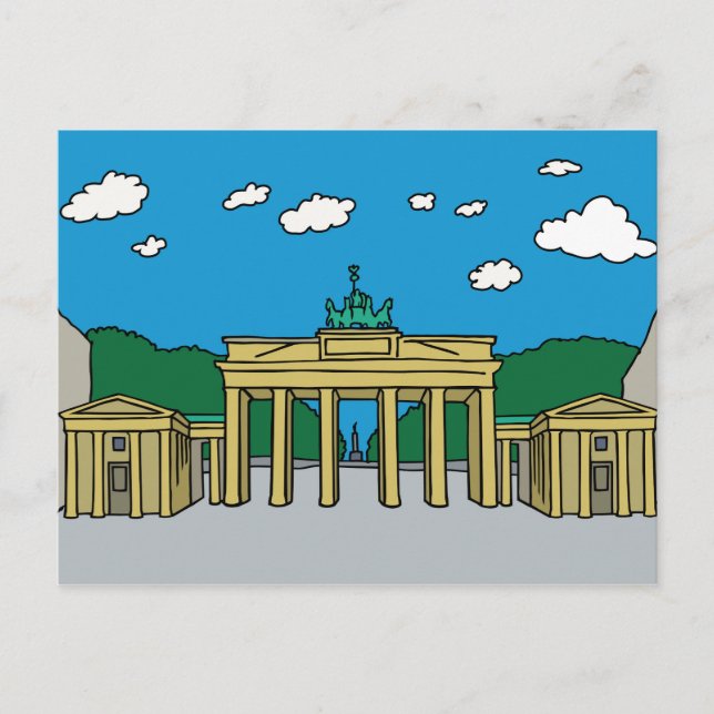 Carte Postale Porte de Brandebourg à Berlin (Devant)
