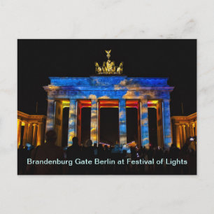 Carte Postale Porte de Brandebourg Berlin au Festival of Lights