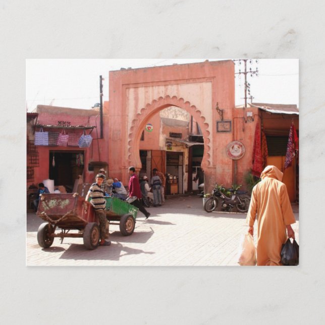 Carte Postale porte de la médina de marrakech (Devant)