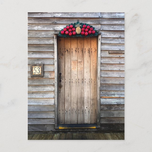 Carte Postale Porte en bois élégante Fruit St Augustine Floride  (Devant)