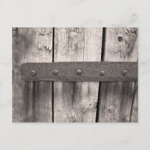 Carte Postale Porte en bois rustique et gond