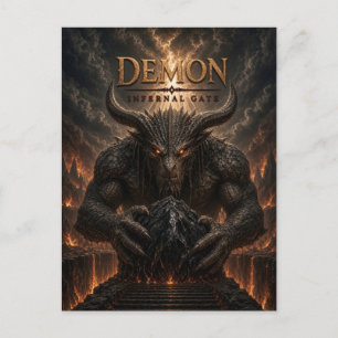 Carte Postale Porte Inférnale du Démon Cinéma Sombre