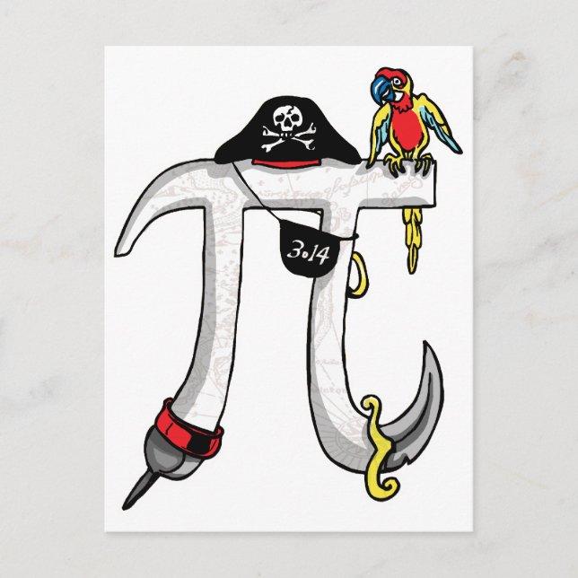 Carte Postale Porte-Jour Pirate (Devant)