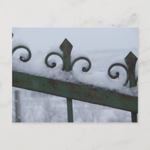 Carte Postale porte neige