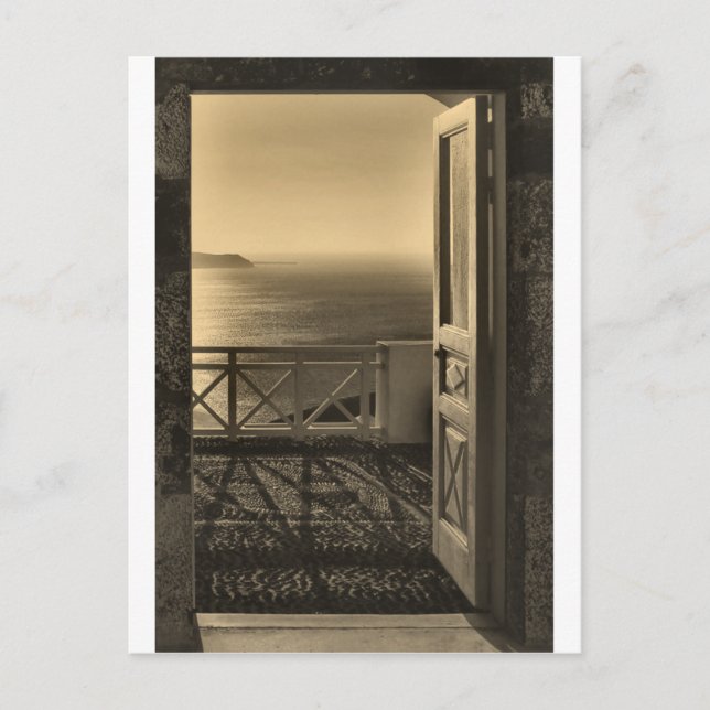 Carte Postale Porte ouverte - Rétro (Devant)