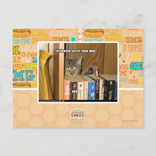 Carte Postale Porte secrète de déclenchement de pièce