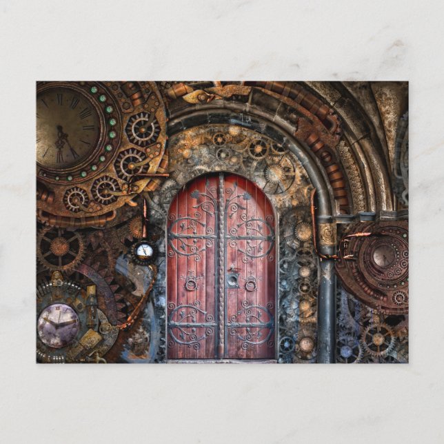 carte postale porte steampunk (Devant)