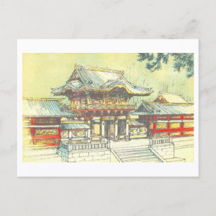 Carte Postale Porte vintage du sanctuaire Toshogu, Nikko, Japon