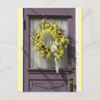 Carte postale porte violette