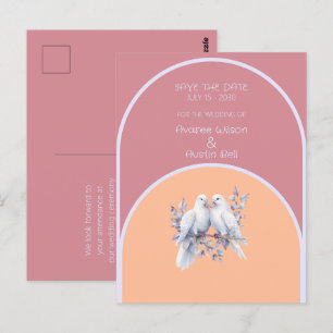 Carte Postale Portes anneaux Pêcher Fuzz Dusty Rose Lavande Arbo